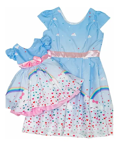 Vestido chuva de amor mae cheap e filha