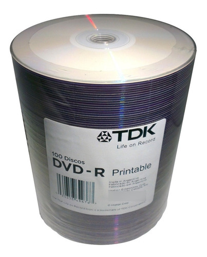 Dvd Virgen Tdk Printable X 100 Unid - Envio A Todo El Pais