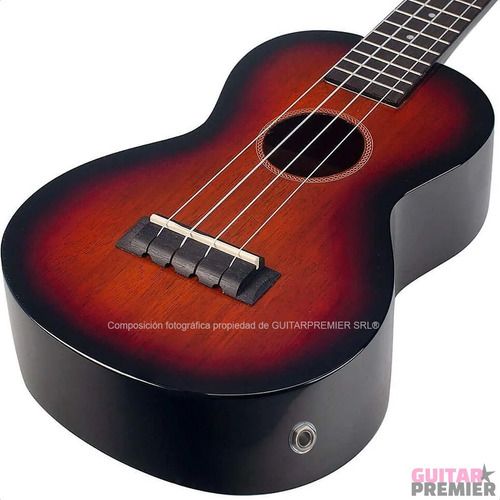 Ukelele Concierto Electroacustico Sapele Profesional Funda