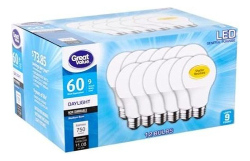 Focos Led - Bombillas Led De 9 W, Equivalente A 60 W, 12 Un