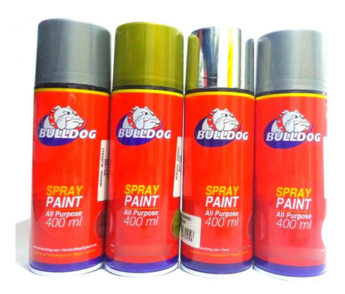 Pintura En Aerosol Cromado Dorado Plata Aluminio Bulldog