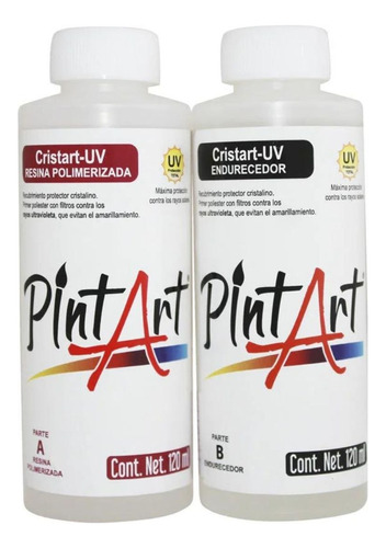 Resina Cristart Ultravioleta (a+b) Pintart 120ml Epoxica