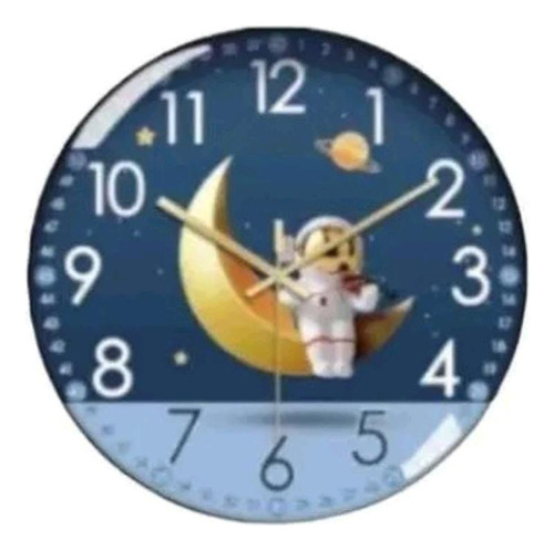 Reloj Silencioso Niños, No Hace Tictac. Astronauta Y Luna