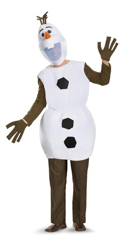 Disfraz De Olaf Para Adulto, Extragrande, Blanco