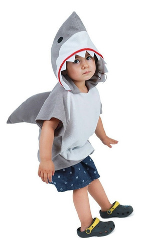 Kids Halloween Animal Play Shark Hooded Costume