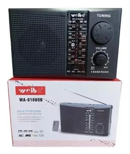 Radio Portátil 4 Bandas Weibo Wa-018usb