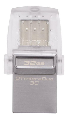 Pendrive Kingston DataTraveler microDuo 3C DTDUO3C 32GB 3.1 Gen 1 prateado