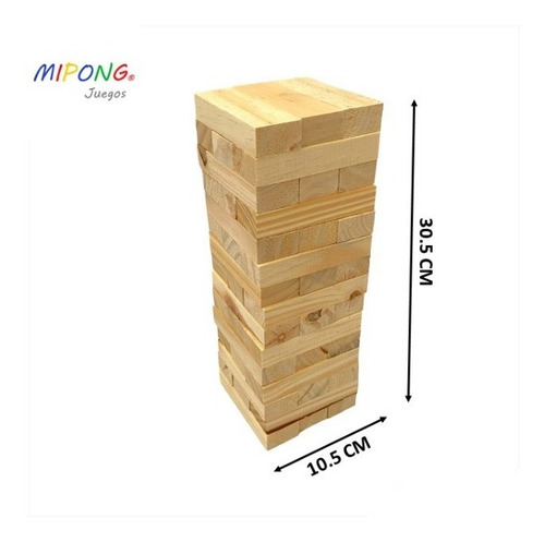 Imagen 3 de 5 de Jenga Yenga Juego De Mesa Torre Apilable Bloques Madera