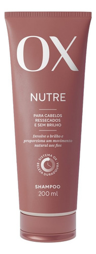 Shampoo Ox Nutrição Intensa 240ml Ox Frasco Shampoo 240ml