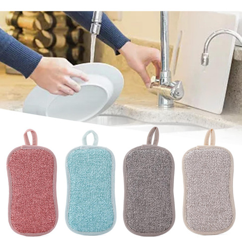 4 X 6 Paños De Limpieza De Esponja Para Fregar, Esponjas