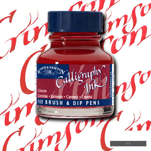Tinta de caligrafía Winsor & Newton Crimson Design 30 ml