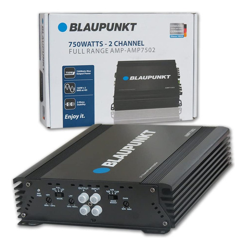 Blaupunkt Amplificador De 2 Canales De 750 W De Rango Comple