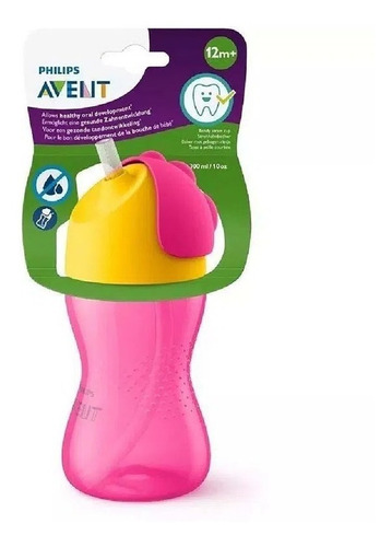 Vaso Philips Avent Straw Cup Sorbete Antiderrame 300ml