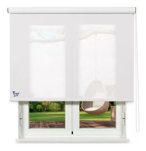 Cortina Roller Sun Screen 6% Translucida 110x180cm Standard Blanco/beige