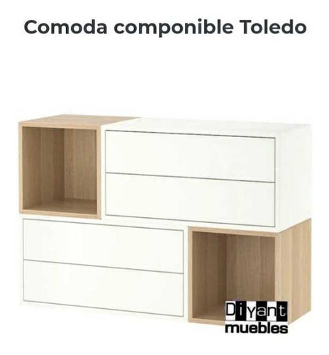 Comoda Cajoneras Componible Melamina 18 Mm ( Armado )