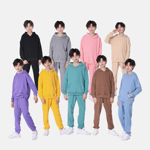 Conjunto De Pantalones Y Sudadera Con Capucha Para Niños De