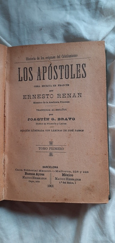 Los Apóstoles Ernesto Renan Tomó 1 Maucci 