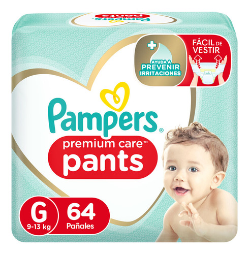 Pañales Pampers Premium Care Pants G 64 Unidades