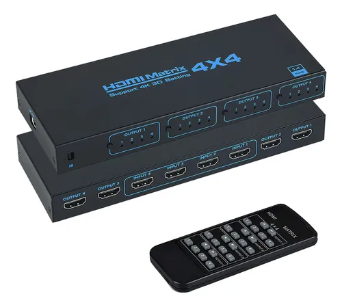Hdmi Matrix Switch 4x4 4k Con Control Remoto - Calidad Super