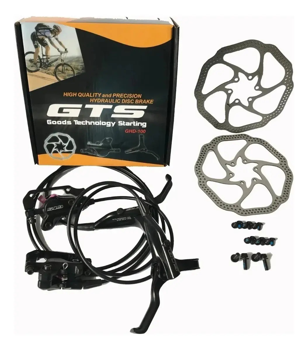 Freio Gts ghd-100 Hidráulico Bike Mtb Disco 160mm Cor Preto