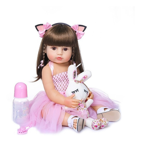 Imagen 9 de 10 de Bebe Reborn Muñeca Realista Con Sus Accesorios