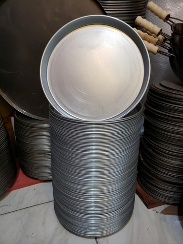 Pizzeras - Moldes Chapa Aluminizada 40 Cm De Diámetro