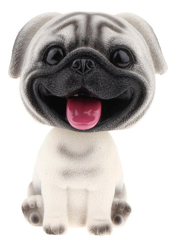 Resina Perro Pug Bobbing Bobble Head Muñeca Juguete Coche