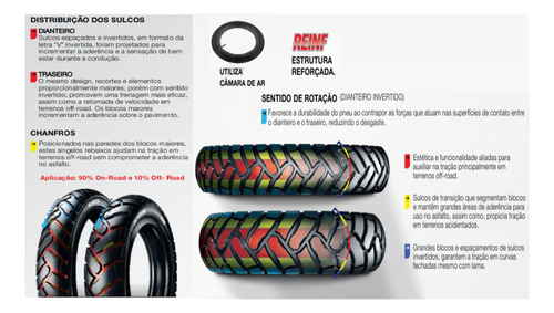 Kit Pneu Ira Bunker 90/90-21 + 120/80-18 +2 Camaras Xre 300