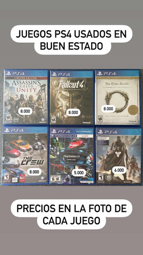 Juegos Playstation 4 Ps4 Usados En Buen Estado