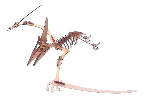 Dinosaurios Maqueta Para Armar Mdf Autoadhesiva Pterodactilo
