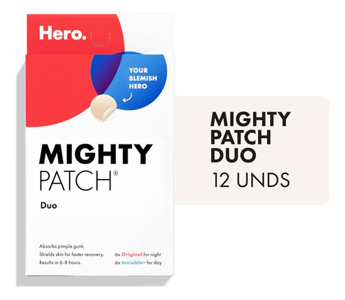 Parche Acné Mighty Patch Hero Duo Original & Invisible 12u