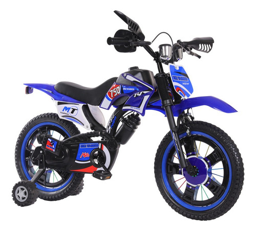 Bicicleta Entrenadora Para Niños Moto Cross Rodado 16