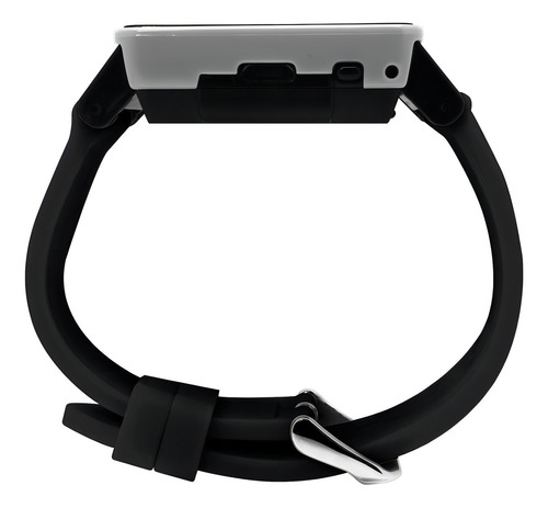 Smartwatch Burg Neón 16 A display de 1.54" con correa color negro y caja color plata