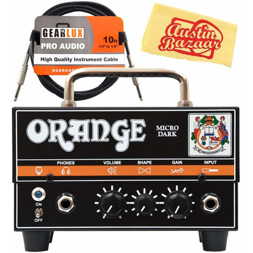Orange Md20 Micro Dark Mini Amplificador Guitarra Cable Paño