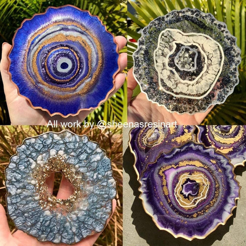 B 6 Piezas Molde De Silicona Para Posavasos De Resina