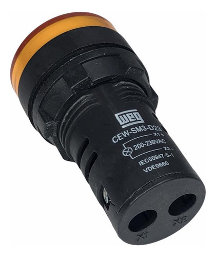 Sinaleiro De Led Amarelo Weg 22mm 220vca Ip54 Cew-sm3-d23