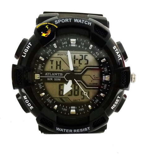 Relógio Masculino Esportivo Atlantis Anadigi G5553 Preto