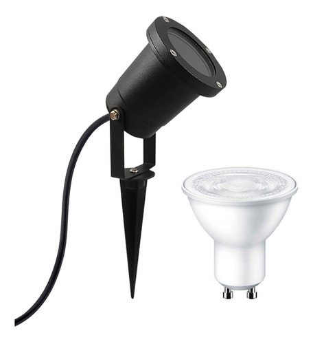 Estaca Led Studio Media Ip65 + Ampolleta Gu10