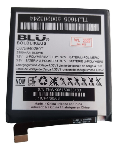 Batería Blu R1 Hd, R1 Plus C675940250t (1967)