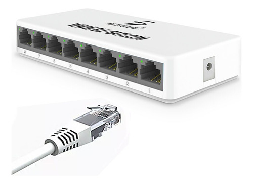 Internet Switch Ethernet 8 Puertos Red 10/100m