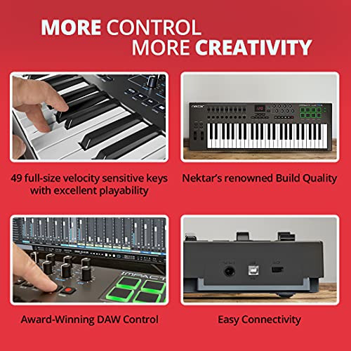 Controlador Midi Usb Nektar Impact Lx49+, Integración Daw