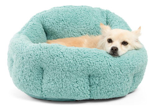 Best Friends By Sheri Orthocomfort Deep Dish Cuddler - Cama. Color Sherpa Verde Azulado