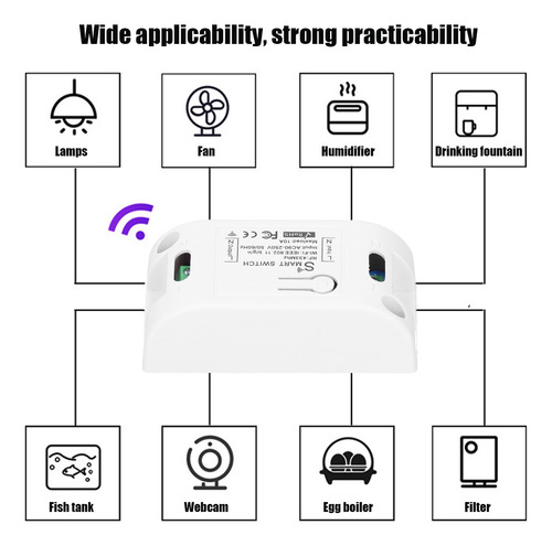 Control Remoto Inalámbrico Kr2201w-4 App 433mhz Wifi Timing
