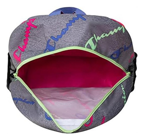 Mochila Clasica Champion Con Bolsillo Frontal De Cierre-gris