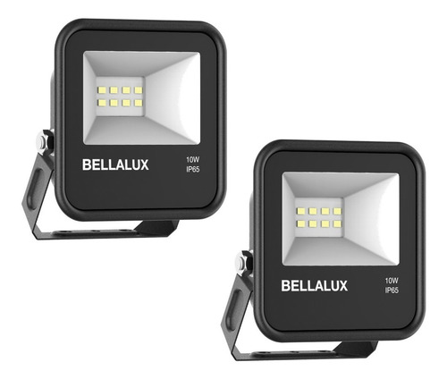 Imagen 1 de 5 de Reflector Led Bellalux 10w Luz Cálida Exterior Pack X 2