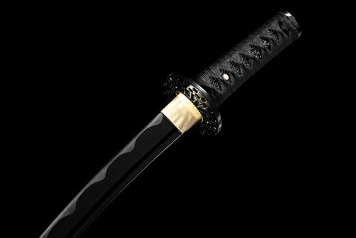 Espada Samurai Hecha A Mano En Acero 9260, Katana Negra 105