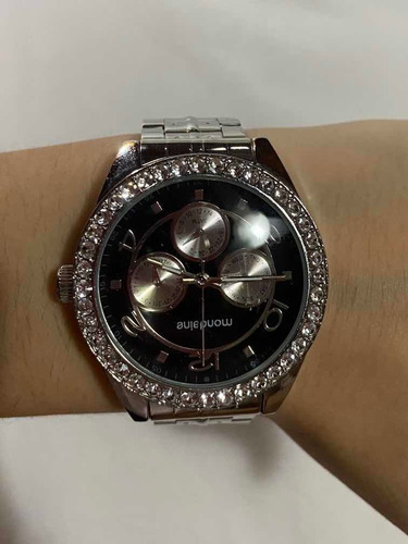 Relógio Mondaine Prata Com Strass