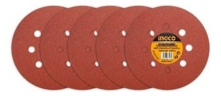 Set 6 Lijas Disco Velcro  225mm Lijadora De Yeso Ingco - Lnf