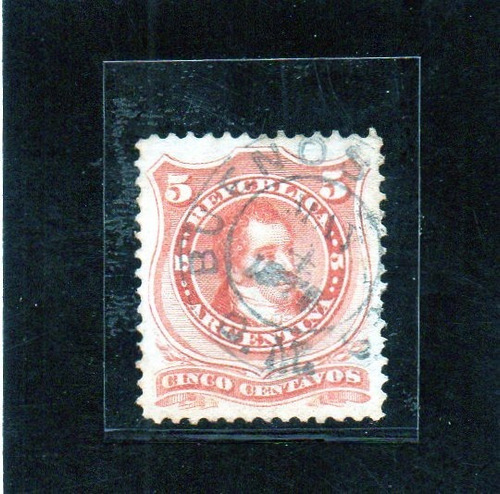 Argentina 1867, Sello Mt N° 18a Usado Linea Horizontal Mira!