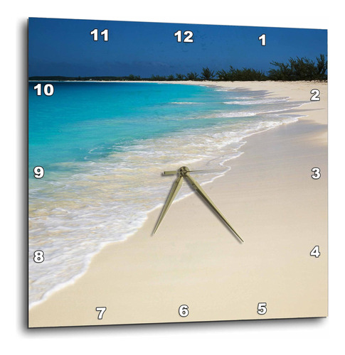 3drose Dpp__3 Bahamas Pristine Beach Reloj De Pared, 15 Por 